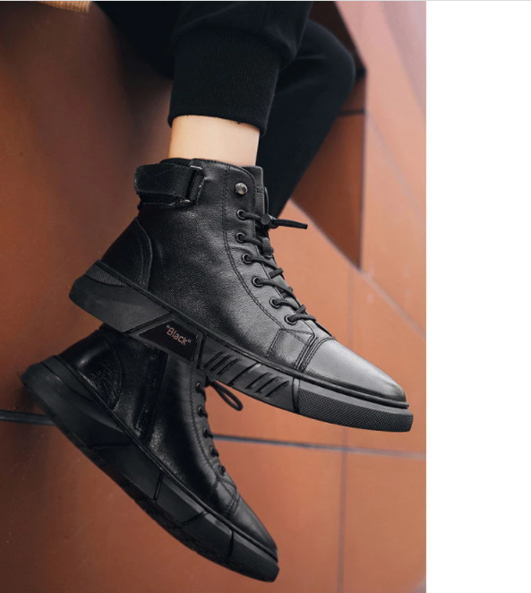 Herren Boots mit hohem Schnitt und sportlichem Look - J&B - 6 - Jasminaboutique.com