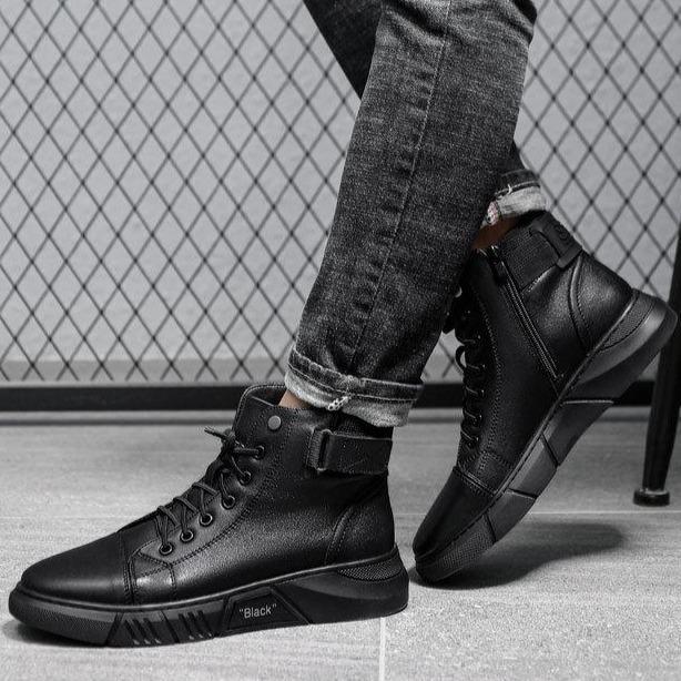Herren Boots mit hohem Schnitt und sportlichem Look - J&B - 7 - Jasminaboutique.com