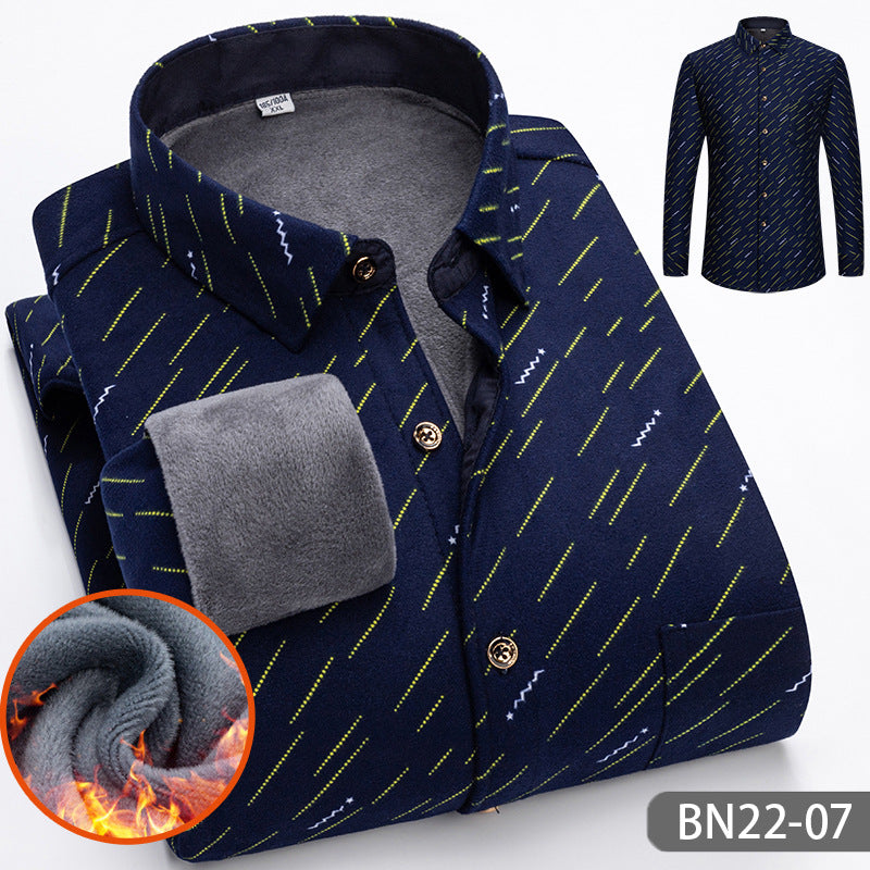 Herrenhemd mit warmem Futter und klassischem Karomuster - J&B - 4 - Jasminaboutique.com