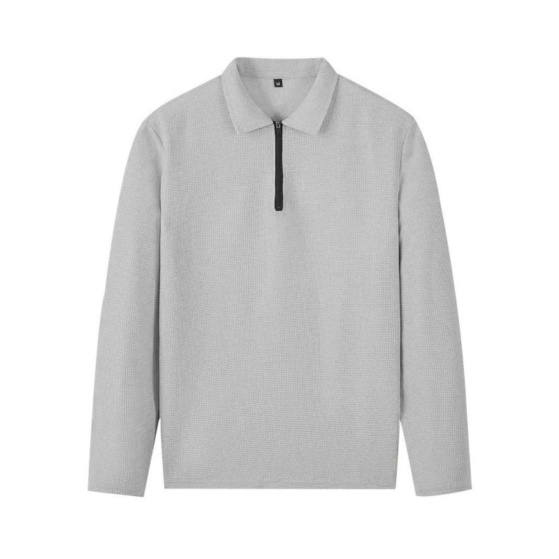 Herren Waffelstrick-Set: Sweatshirt mit Quarter-Zip und lockerer Hose - J&B - 7 - Jasminaboutique.com