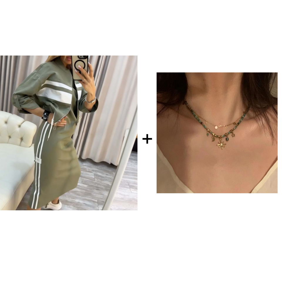 Damen Outfit mit Stehkragenjacke und Kleid - J&B - 10 - Jasminaboutique.com