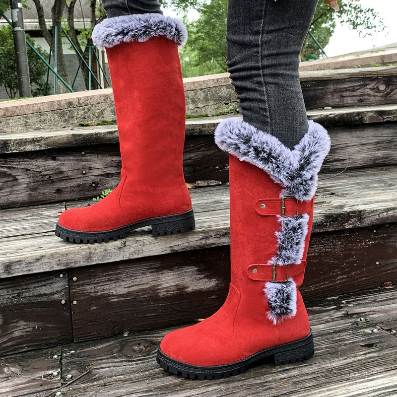 Damen Boots in mittlerer Wadenhöhe mit schickem Schnallen-Detail - J&B - 2 - Jasminaboutique.com