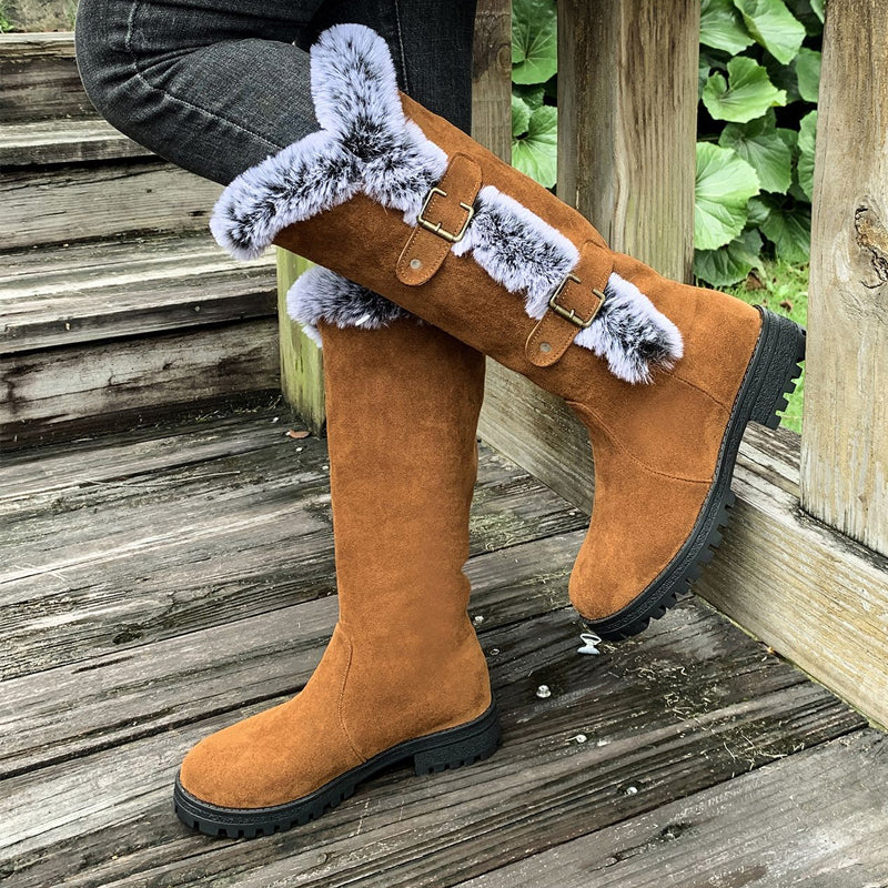Damen Boots in mittlerer Wadenhöhe mit schickem Schnallen-Detail - J&B - 4 - Jasminaboutique.com