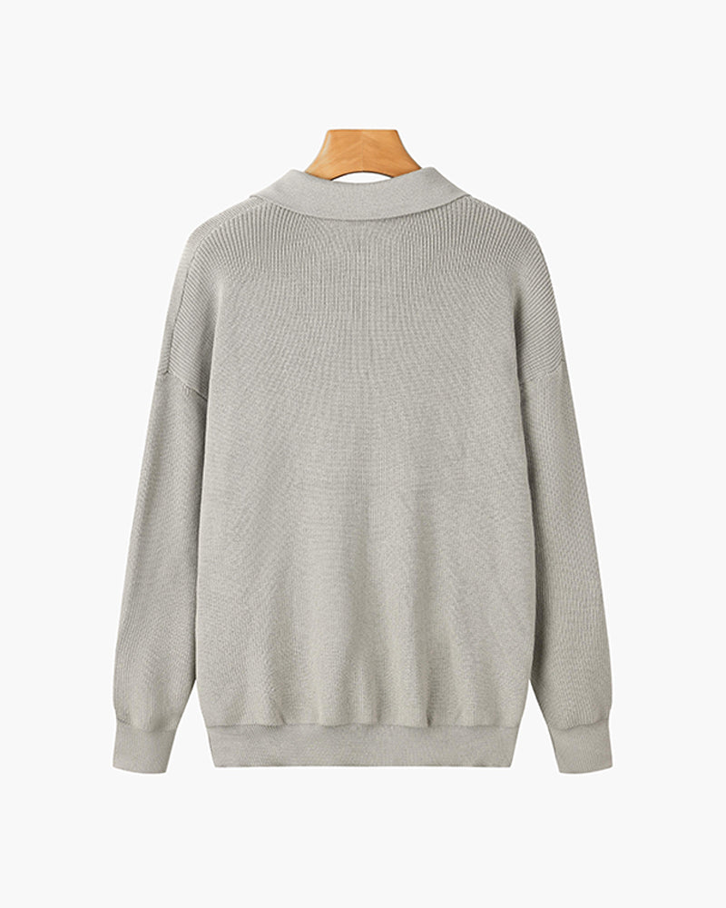 Pullover Herren mit Stehkragen und Reißverschluss - J&B - 3 - Jasminaboutique.com