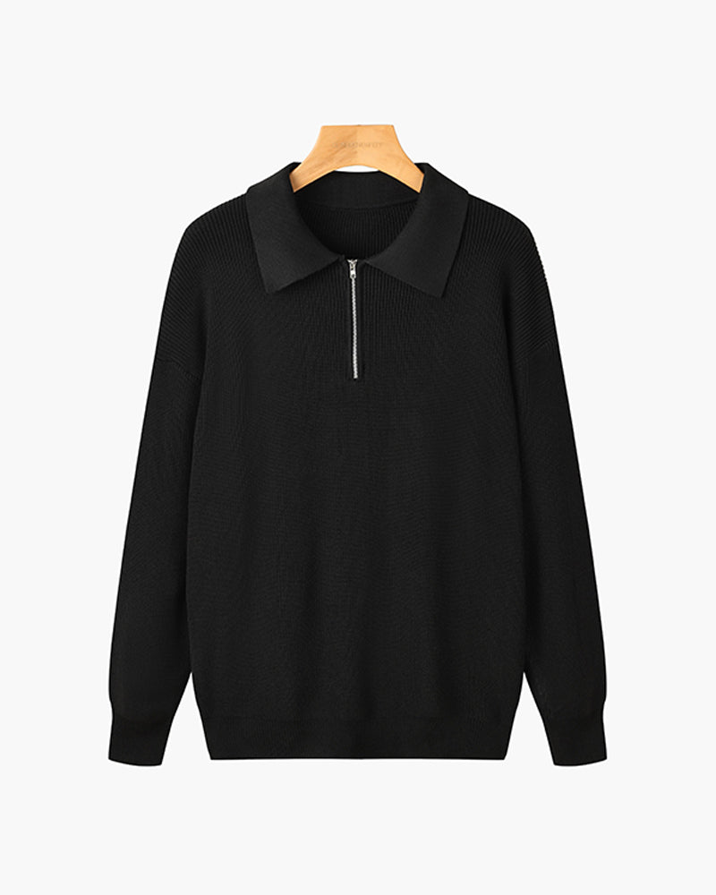 Pullover Herren mit Stehkragen und Reißverschluss - J&B - 9 - Jasminaboutique.com
