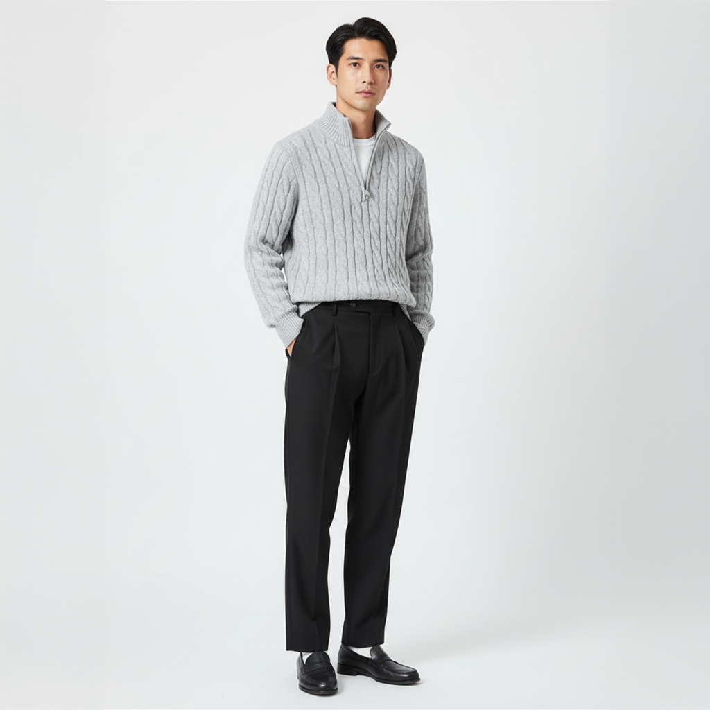 Outfit Herren mit Pullover und Hose - J&B - 2 - Jasminaboutique.com