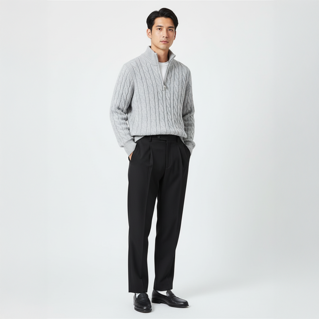 Outfit Herren mit Pullover und Hose - J&B - 2 - Jasminaboutique.com