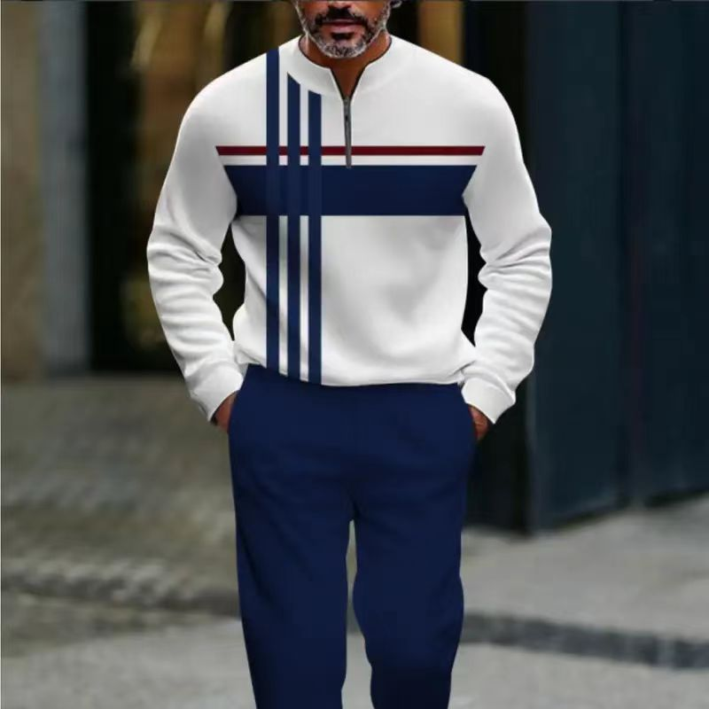 Outfit Herren mit Zip-Hemd und Hose - J&B - 5 - Jasminaboutique.com