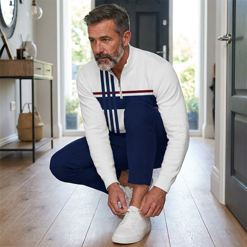 Outfit Herren mit Zip-Hemd und Hose - J&B - 7 - Jasminaboutique.com