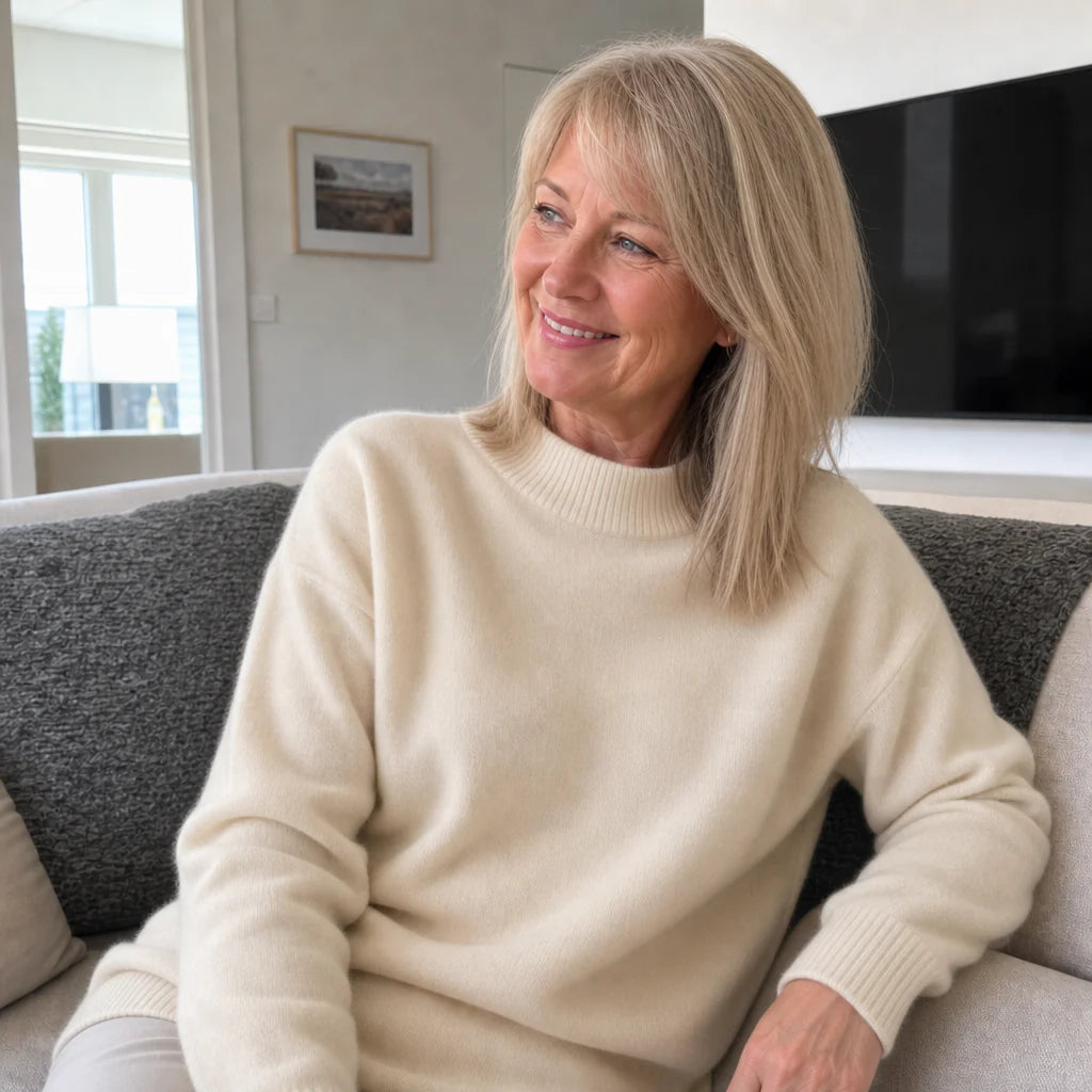 Pullover Damen - Entspanntes Design mit feinem Kragen - J&B - 4 - Jasminaboutique.com