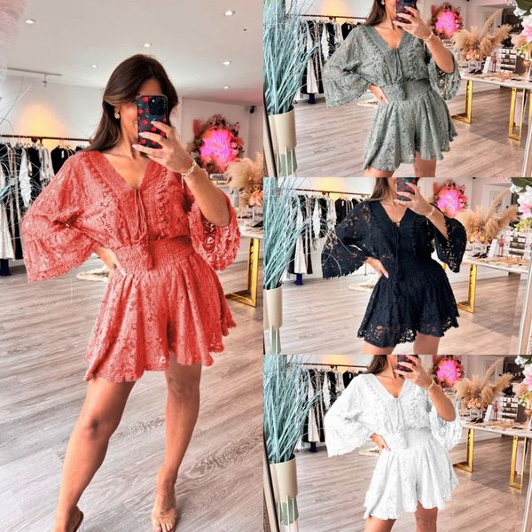 Kleid Damen mit V-Ausschnitt und weitem Schnitt - J&B - 1 - Jasminaboutique.com