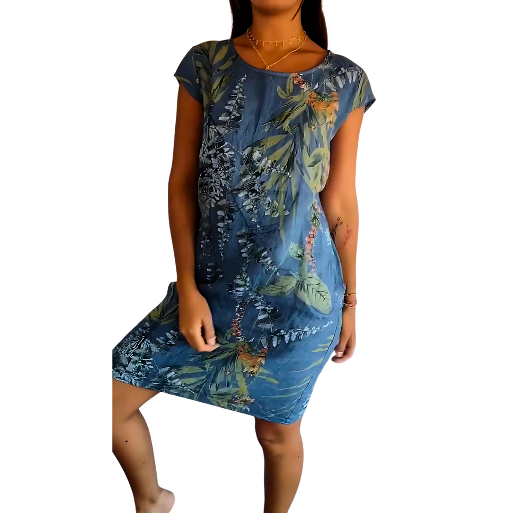 Kleid Damen mit kurzem Arm und lässigem Schnitt - J&B - 3 - Jasminaboutique.com