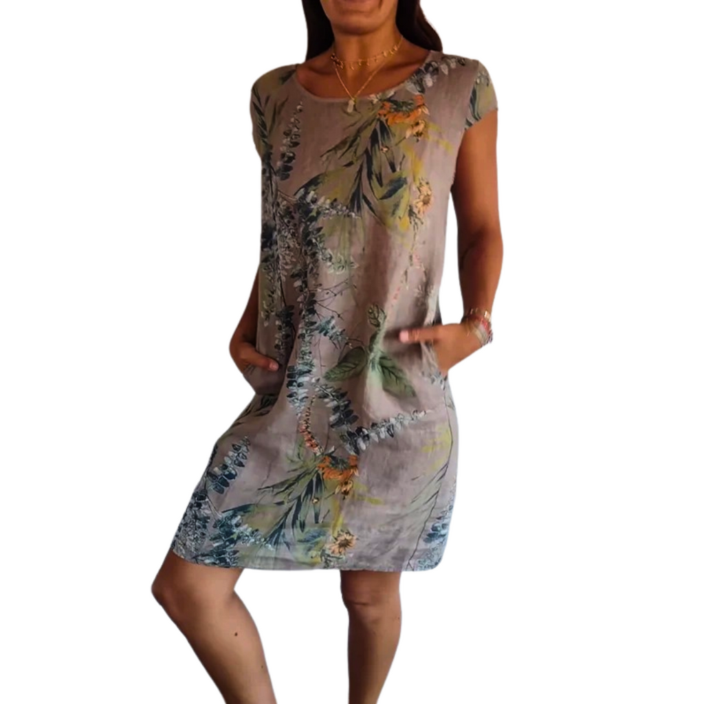 Kleid Damen mit kurzem Arm und lässigem Schnitt - J&B - 4 - Jasminaboutique.com
