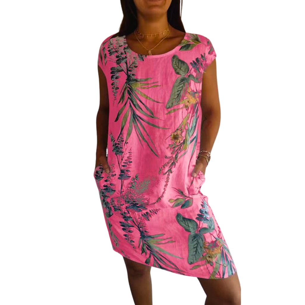 Kleid Damen mit kurzem Arm und lässigem Schnitt - J&B - 6 - Jasminaboutique.com