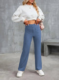 Hochtaillierte Damenhose mit elastischem Bund und Taschen - J&B - 9 - Jasminaboutique.com
