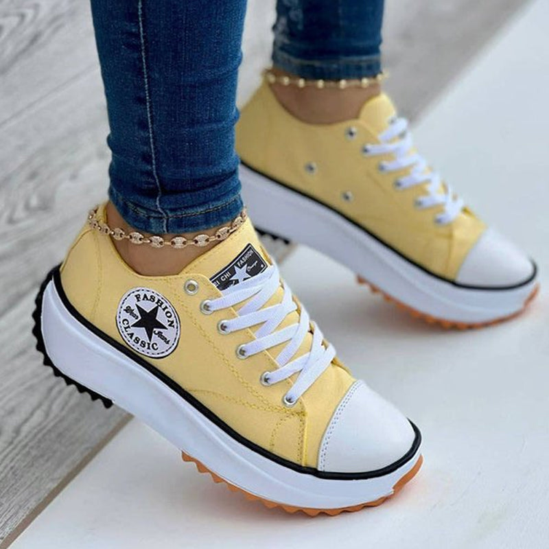 Sneakers Damen mit auffälliger Sohle und lässigem Schnitt - J&B - 4 - Jasminaboutique.com