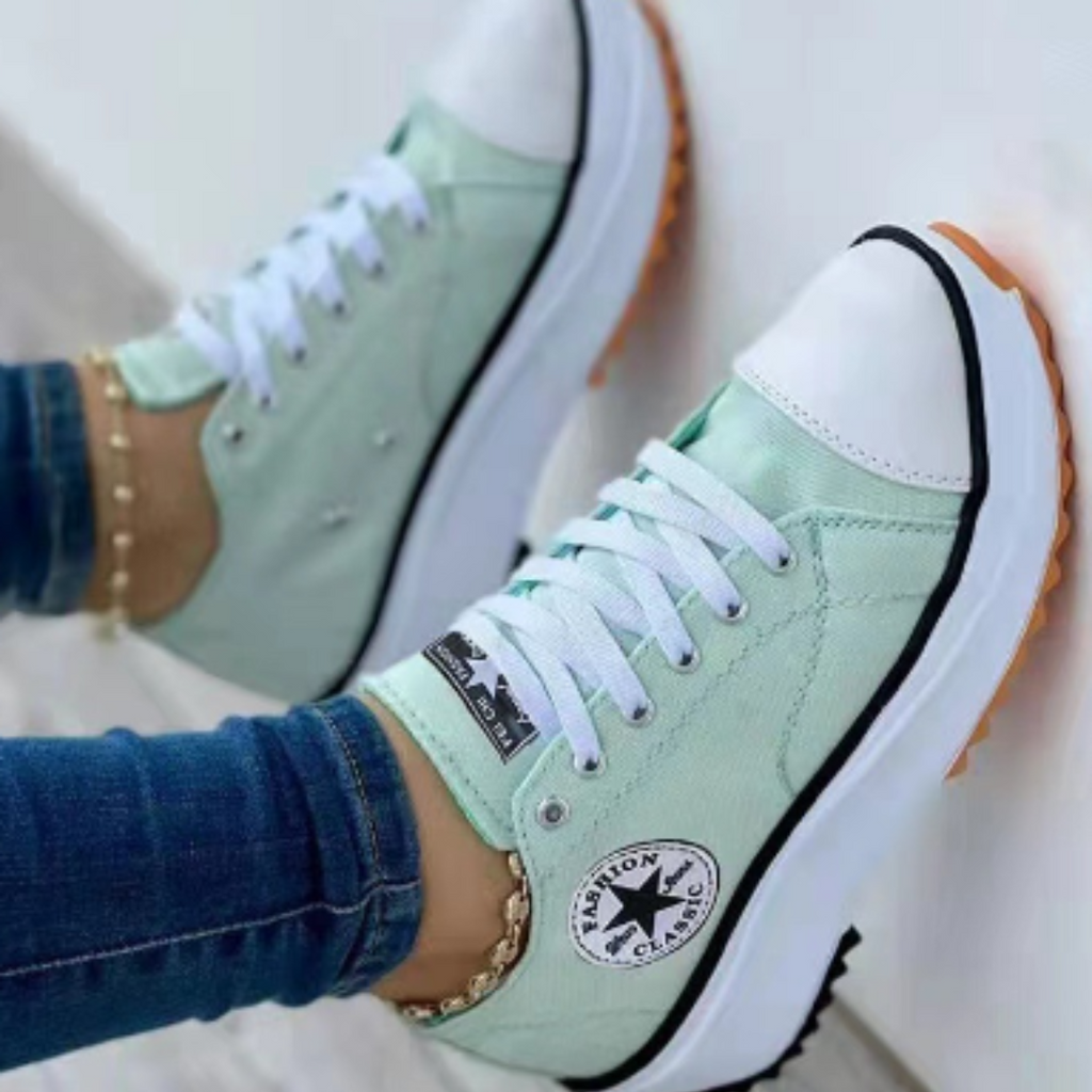 Sneakers Damen mit auffälliger Sohle und lässigem Schnitt - J&B - 5 - Jasminaboutique.com