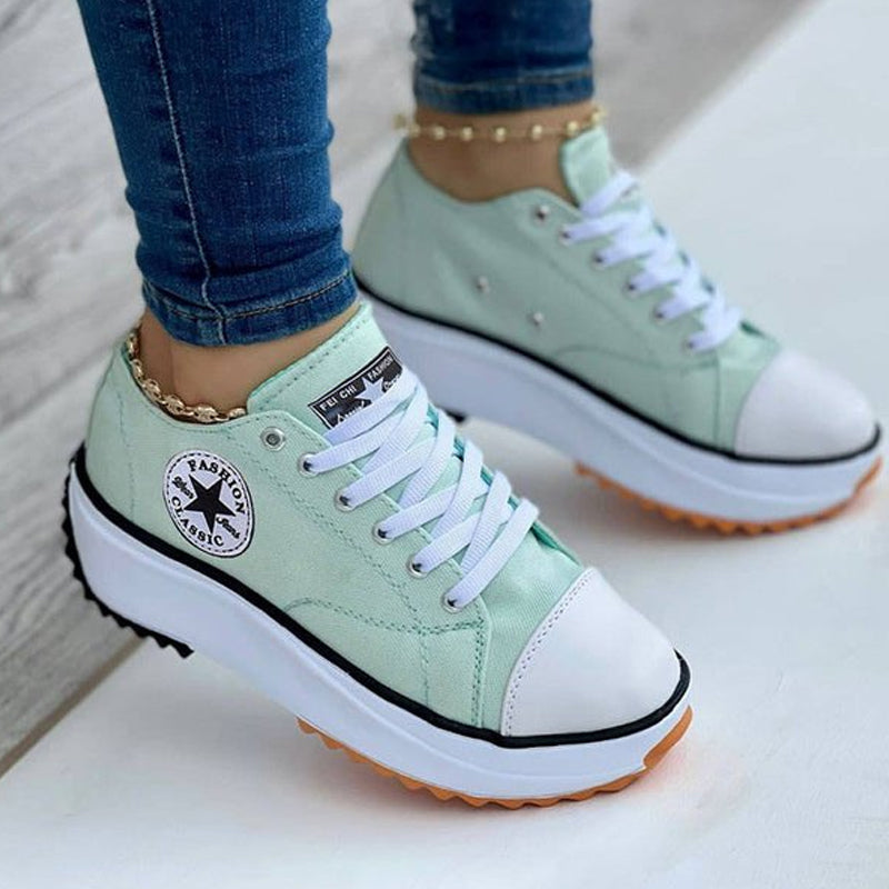Sneakers Damen mit auffälliger Sohle und lässigem Schnitt - J&B - 6 - Jasminaboutique.com