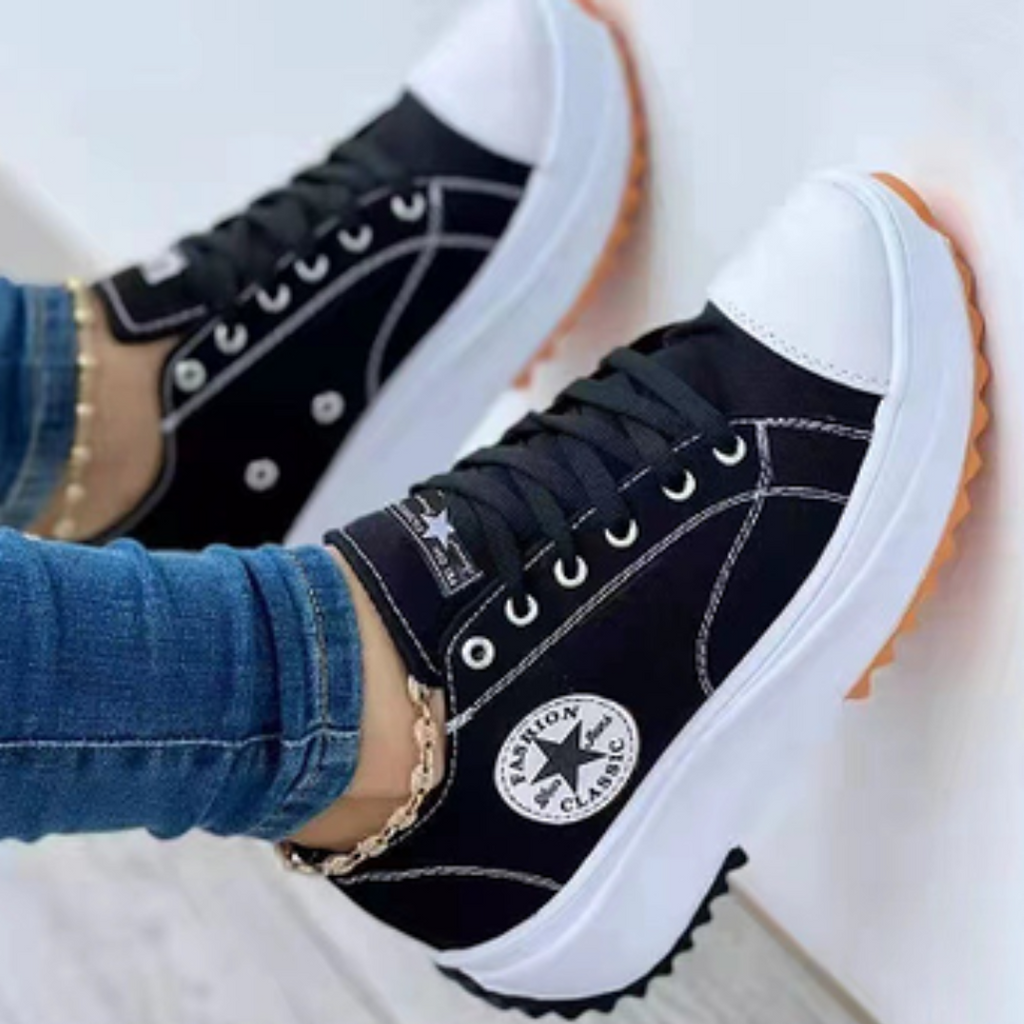Sneakers Damen mit auffälliger Sohle und lässigem Schnitt - J&B - 7 - Jasminaboutique.com