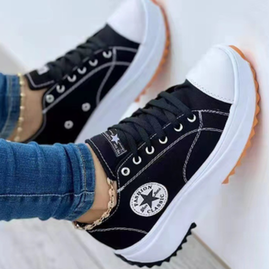 Sneakers Damen mit auffälliger Sohle und lässigem Schnitt - J&B - 7 - Jasminaboutique.com