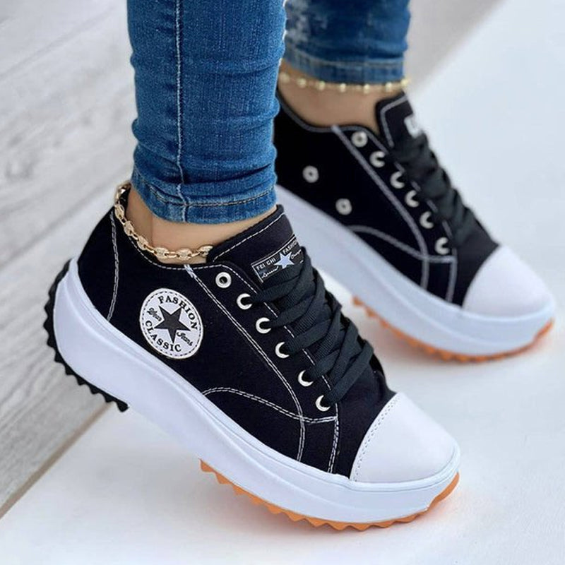Sneakers Damen mit auffälliger Sohle und lässigem Schnitt - J&B - 8 - Jasminaboutique.com