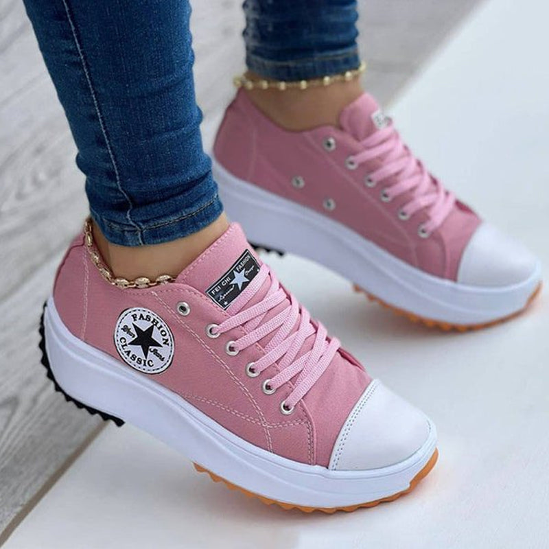 Sneakers Damen mit auffälliger Sohle und lässigem Schnitt - J&B - 10 - Jasminaboutique.com