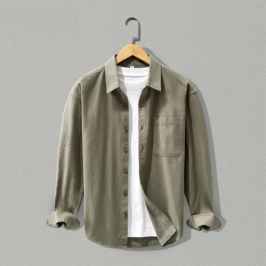 Herren Hemd mit Button-Down Kragen und Brusttasche - J&B - 2 - Jasminaboutique.com