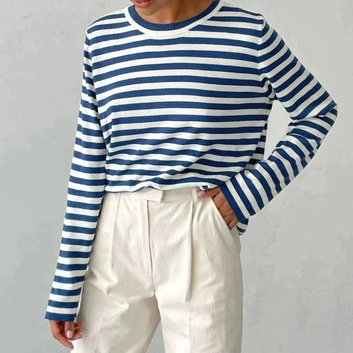 Pullover Damen mit klassischem Schnitt und lässigem Look - J&B - 2 - Jasminaboutique.com