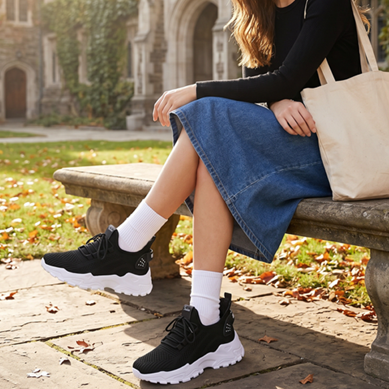 Damen-Sneaker mit atmungsaktivem Design und optimalem Halt - J&B - 5 - Jasminaboutique.com