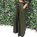 Hochtaillierte Damenhose mit weitem Bein und praktischen Taschen - J&B - 1 - Jasminaboutique.com