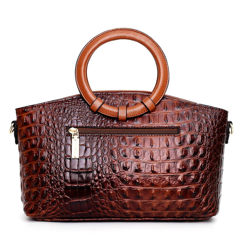 Handtasche Damen mit rundem Griff und eleganten Details - J&B - 3 - Jasminaboutique.com