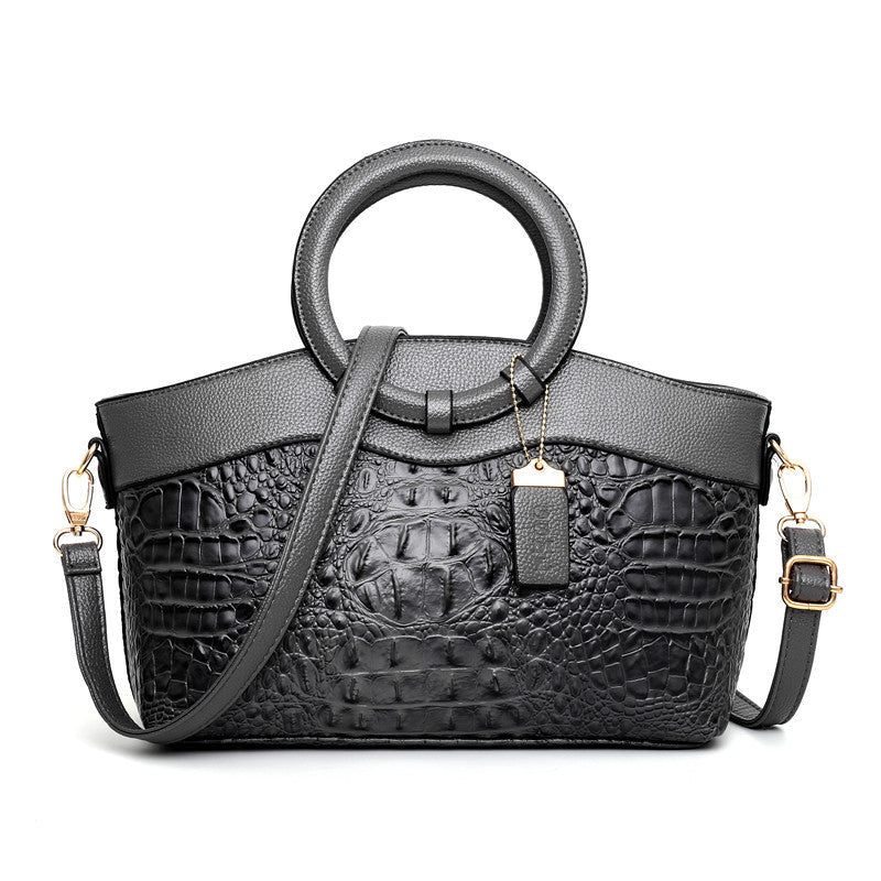 Handtasche Damen mit rundem Griff und eleganten Details - J&B - 6 - Jasminaboutique.com