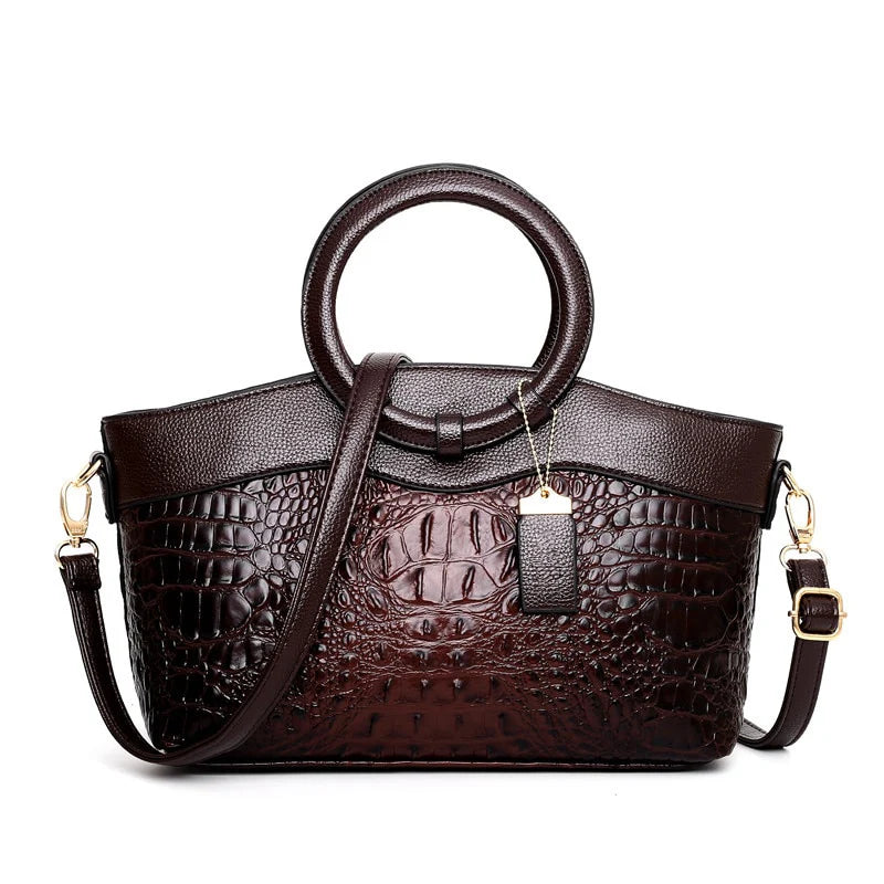 Handtasche Damen mit rundem Griff und eleganten Details - J&B - 8 - Jasminaboutique.com