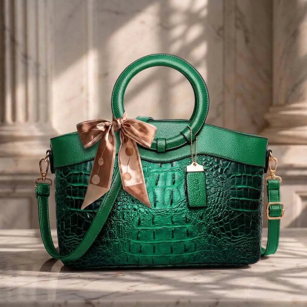 Handtasche Damen mit rundem Griff und eleganten Details - J&B - 9 - Jasminaboutique.com