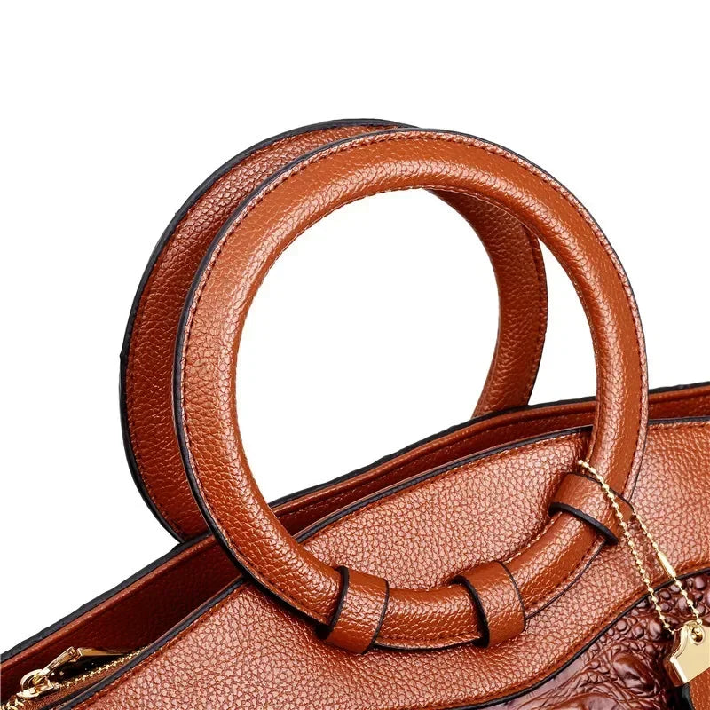 Handtasche Damen mit rundem Griff und eleganten Details - J&B - 10 - Jasminaboutique.com