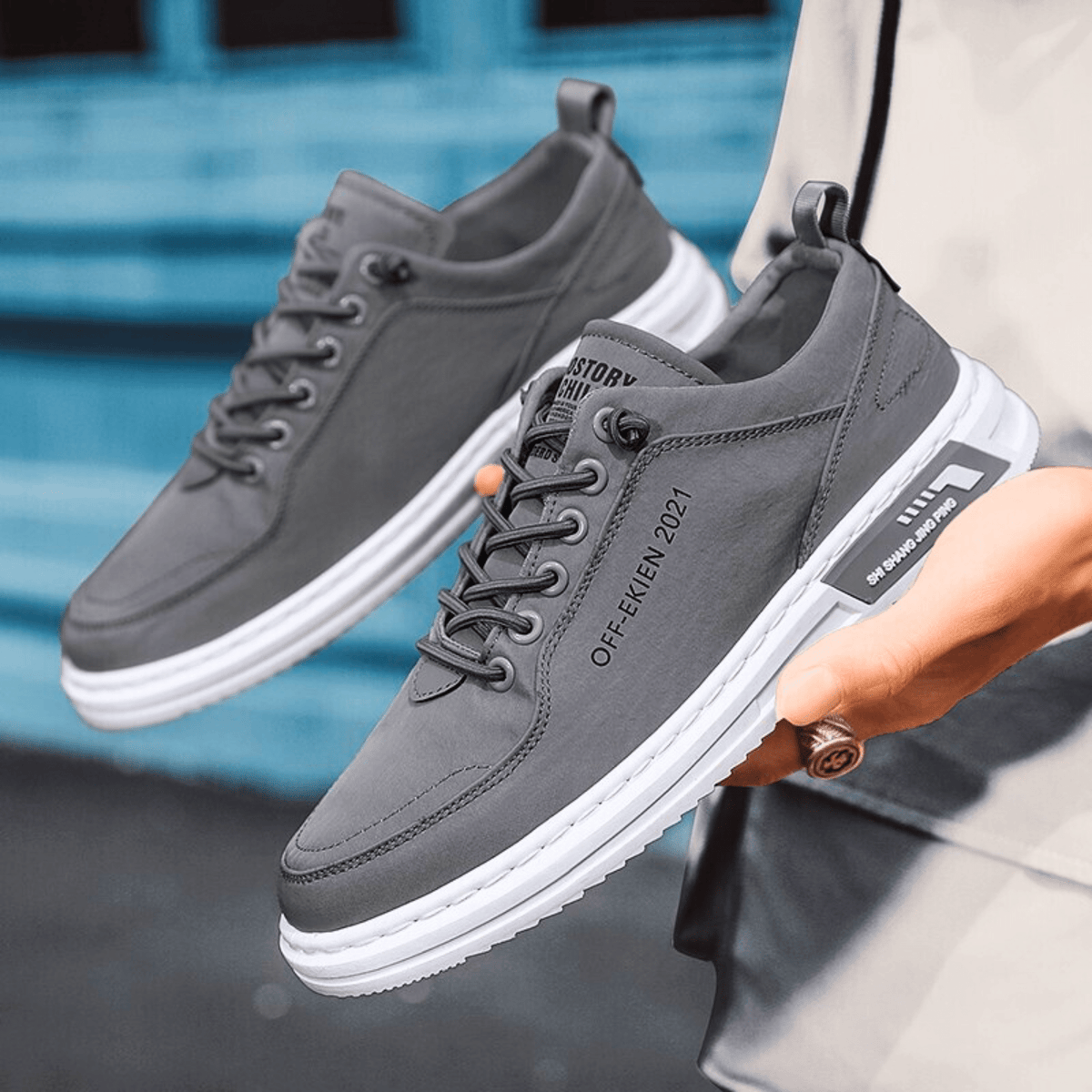 Sneaker Herren mit lässigem Schnitt und bequemer Passform - J&B - 13 - Jasminaboutique.com