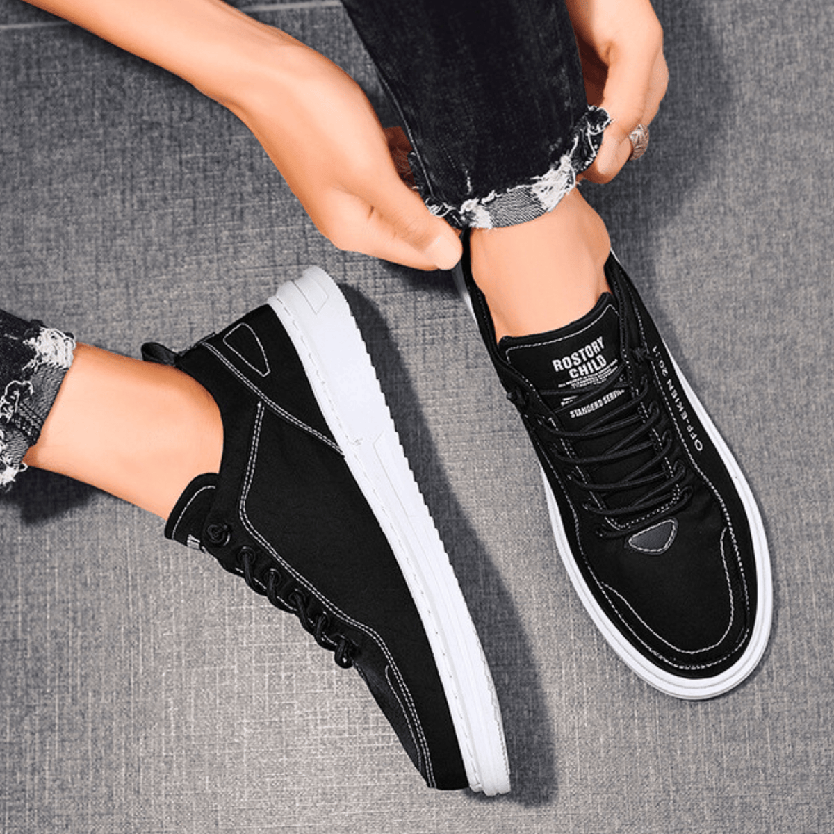 Sneaker Herren mit lässigem Schnitt und bequemer Passform - J&B - 17 - Jasminaboutique.com