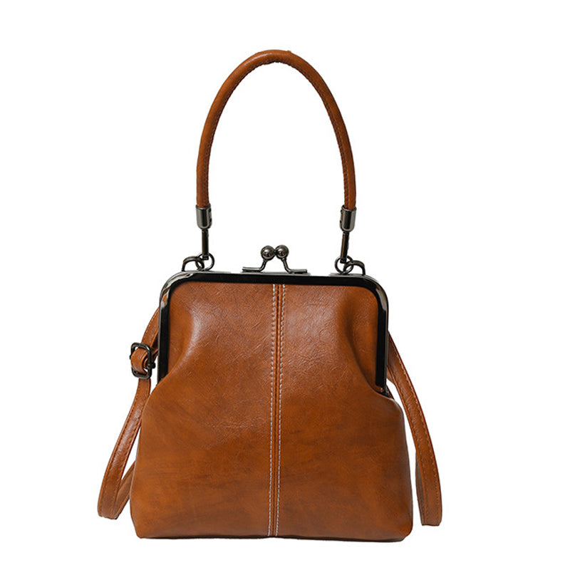 Handtasche Damen mit Vintage-Klappverschluss und zwei Trageoptionen - J&B - 9 - Jasminaboutique.com