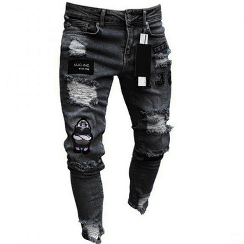 Herren Jeans mit Ripped-Design und Slim Fit - J&B - 12 - Jasminaboutique.com