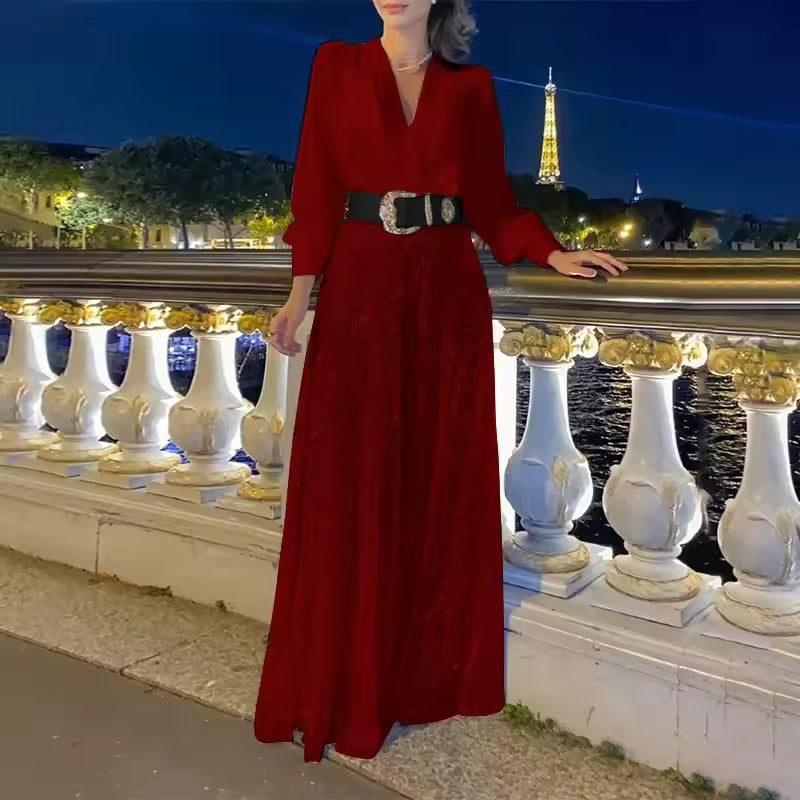 Jumpsuit Damen mit V-Ausschnitt und langem Arm - J&B - 6 - Jasminaboutique.com