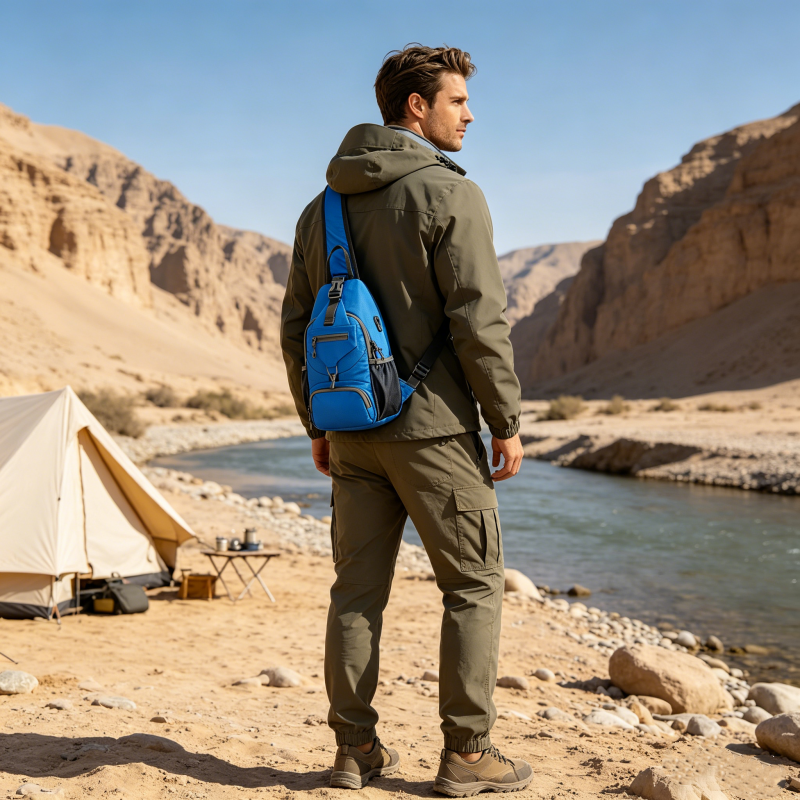 Outdoor Sling Bag Herren – Praktische Fächer, Ergonomisches Design - J&B - 3 - Jasminaboutique.com