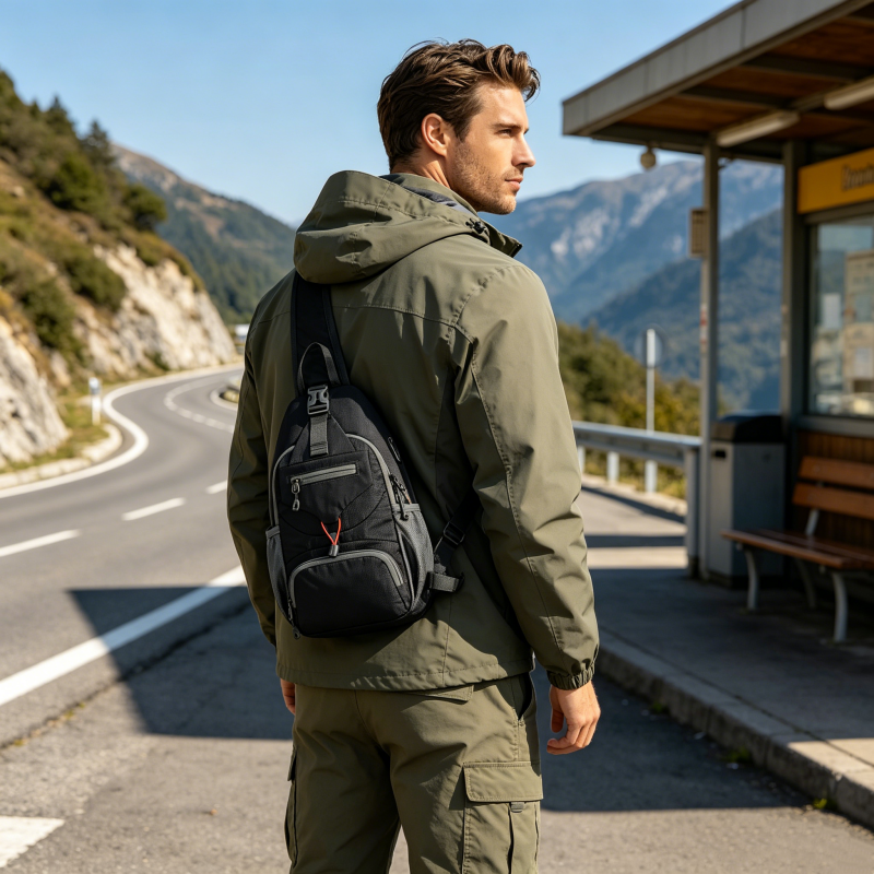 Outdoor Sling Bag Herren – Praktische Fächer, Ergonomisches Design - J&B - 4 - Jasminaboutique.com
