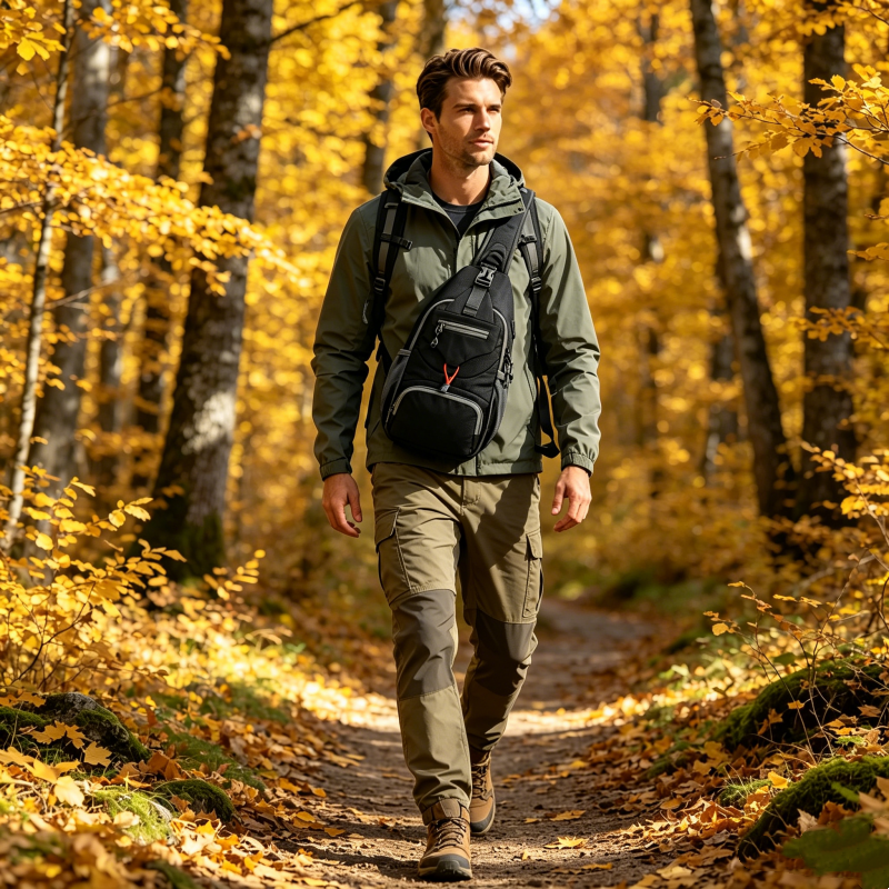 Outdoor Sling Bag Herren – Praktische Fächer, Ergonomisches Design - J&B - 7 - Jasminaboutique.com