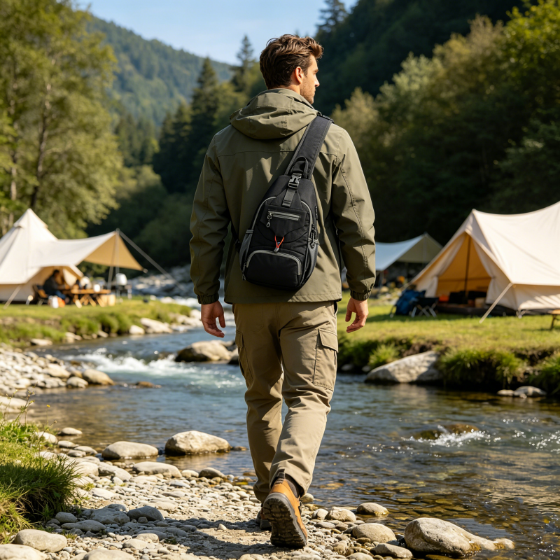 Outdoor Sling Bag Herren – Praktische Fächer, Ergonomisches Design - J&B - 8 - Jasminaboutique.com