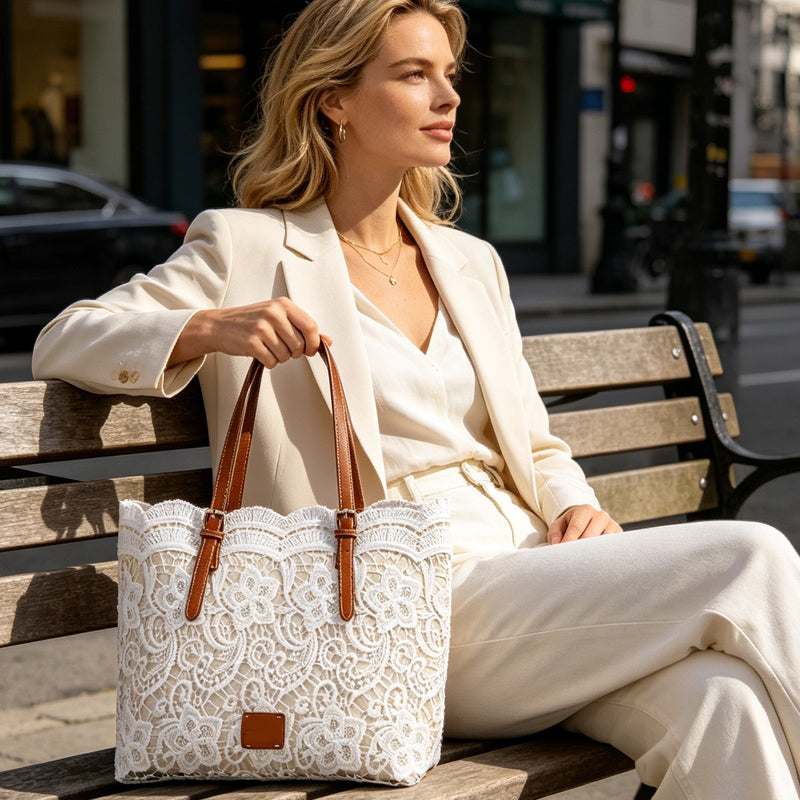 Schultertasche Damen – Elegante Vintage-Tasche mit raffiniertem Design - J&B - 5 - Jasminaboutique.com