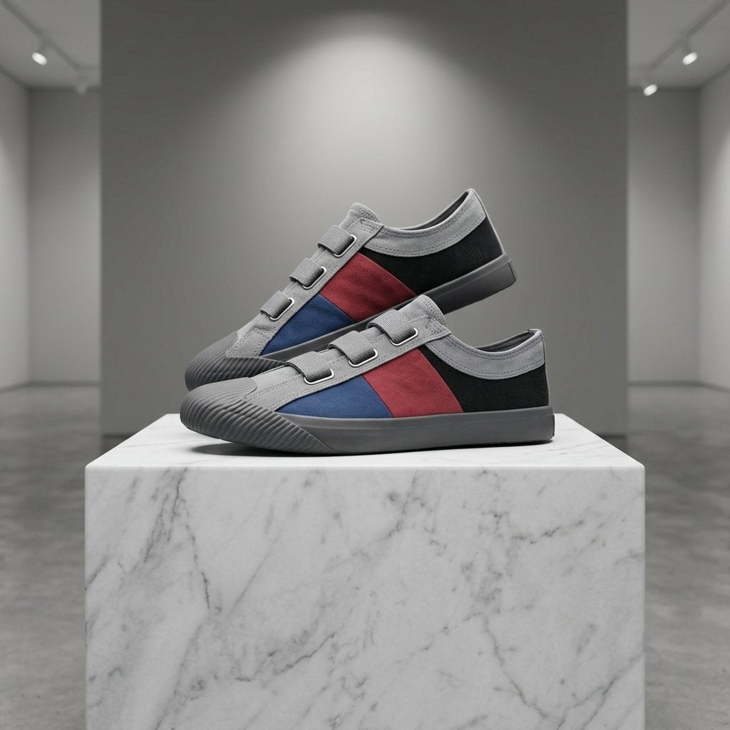 Sneaker Damen mit strukturiertem Schnitt und praktischen Riemen - J&B - 4 - Jasminaboutique.com