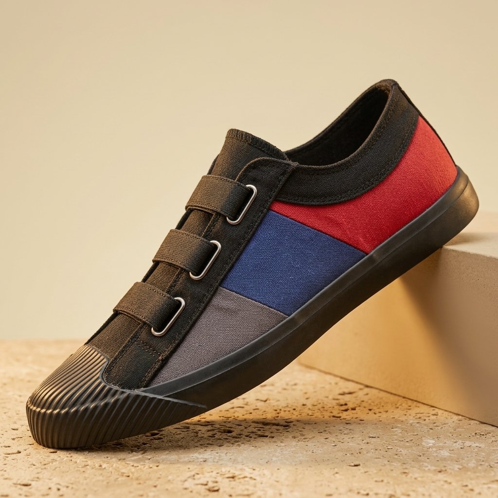 Sneaker Damen mit strukturiertem Schnitt und praktischen Riemen - J&B - 8 - Jasminaboutique.com