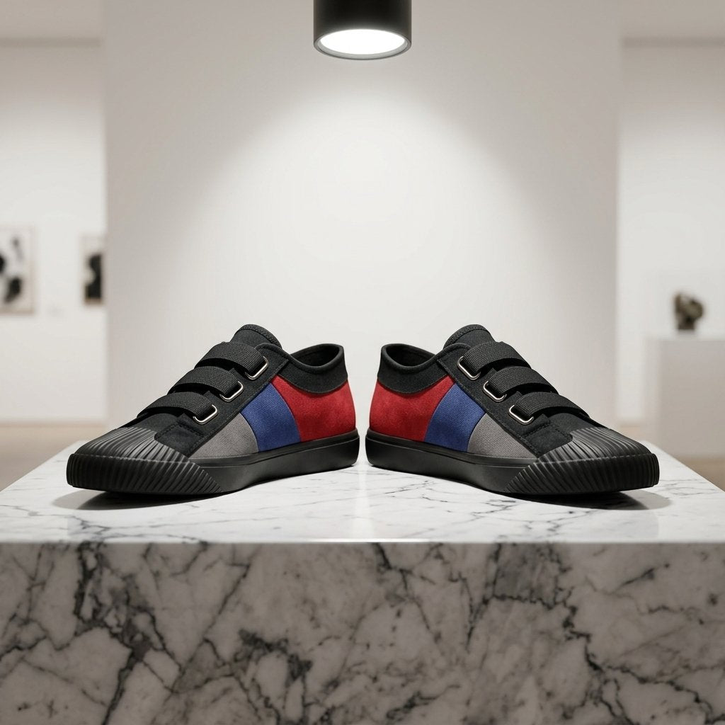 Sneaker Damen mit strukturiertem Schnitt und praktischen Riemen - J&B - 10 - Jasminaboutique.com