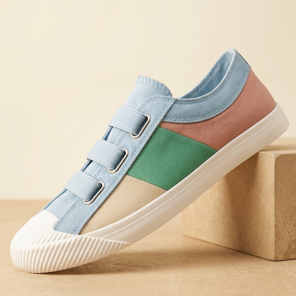 Sneaker Damen mit strukturiertem Schnitt und praktischen Riemen - J&B - 11 - Jasminaboutique.com