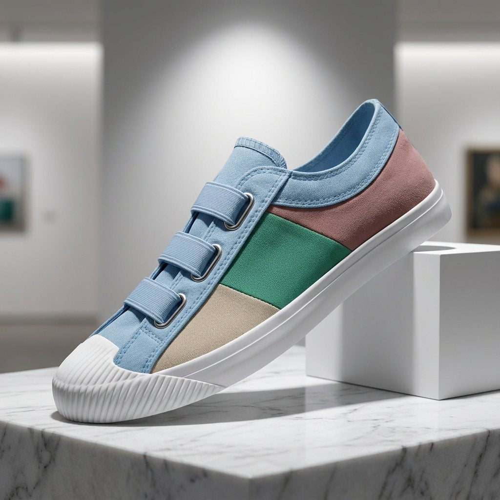 Sneaker Damen mit strukturiertem Schnitt und praktischen Riemen - J&B - 13 - Jasminaboutique.com
